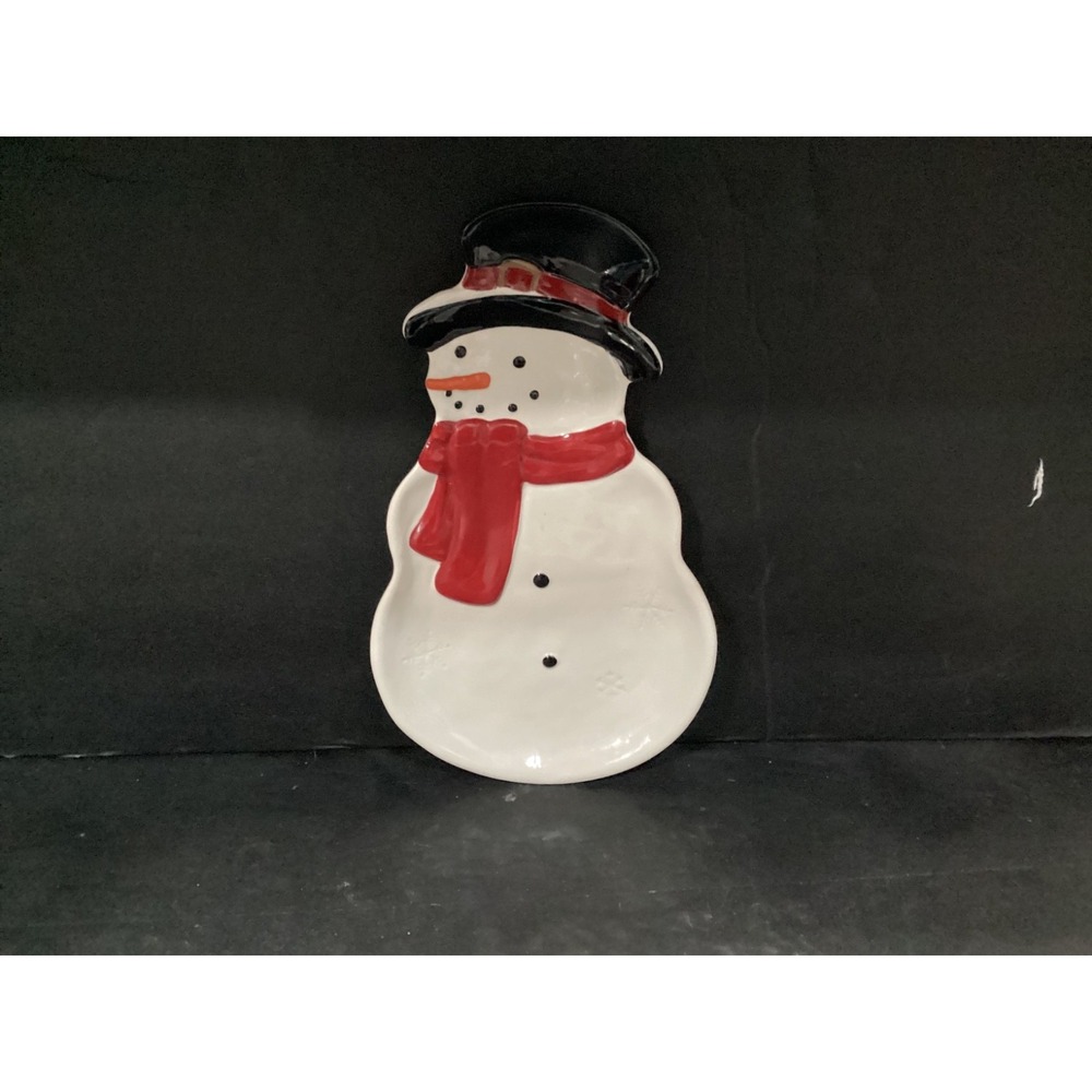 St. Nicholas Square Snowman Serving Tray/Dish